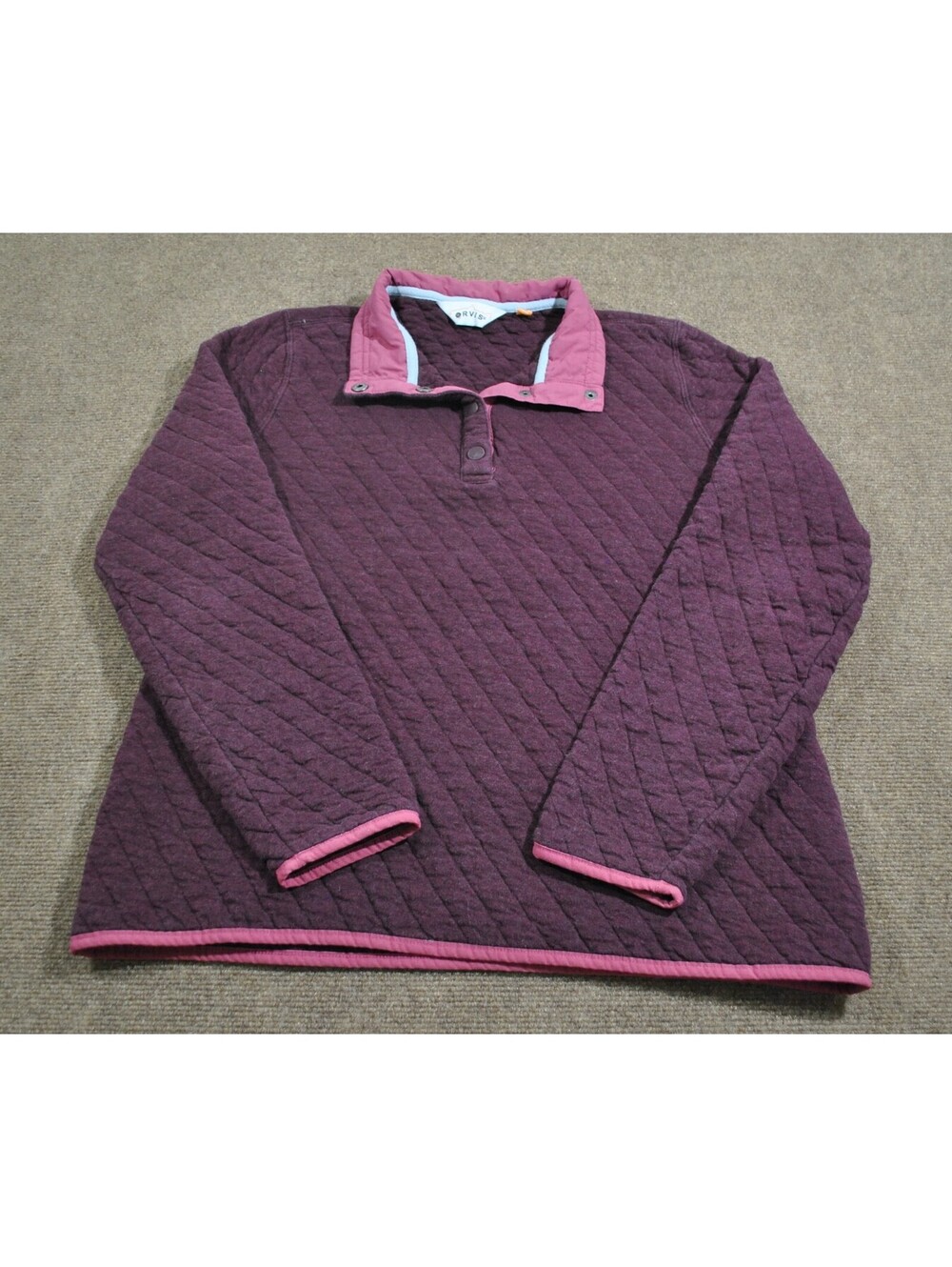 Orvis Outdoors Quilted Fleece Snap Jacket Fishing Winter Purple Women's Medium
